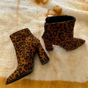 Like New Leopard Print Booties Like New